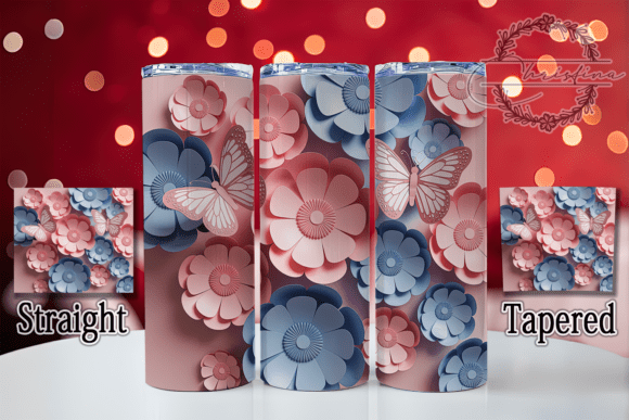 3D Butterfly Wildflower Tumbler: A Vibrant Design for Your Projects
