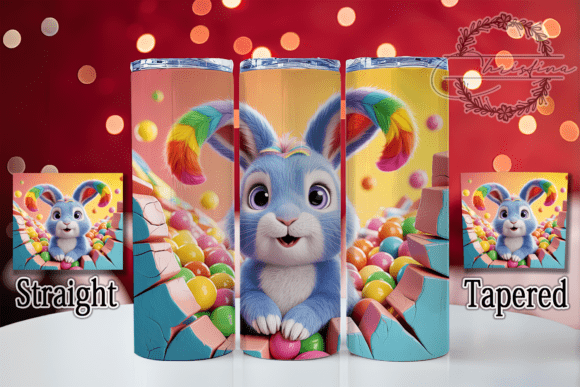 3D Cute Bunny 20oz Tumbler: Adorable Digital Design
