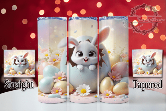 3D Cute Easter Bunny Tumbler for Spring Projects