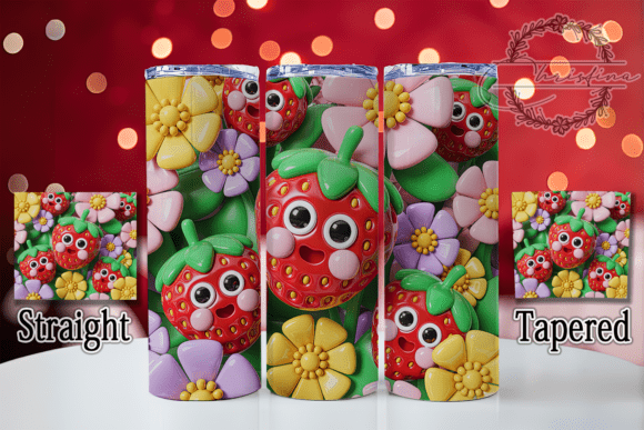 3D Cute Strawberry Tumbler: A Sweet Digital Design for Your Projects