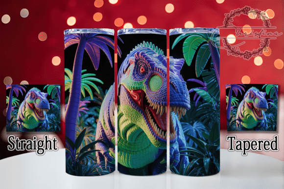 3D Jurassic T-Rex Dinosaur Tumbler Design Download