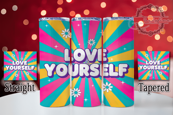 3D Puffy Love Yourself Tumbler: A Design That Pops