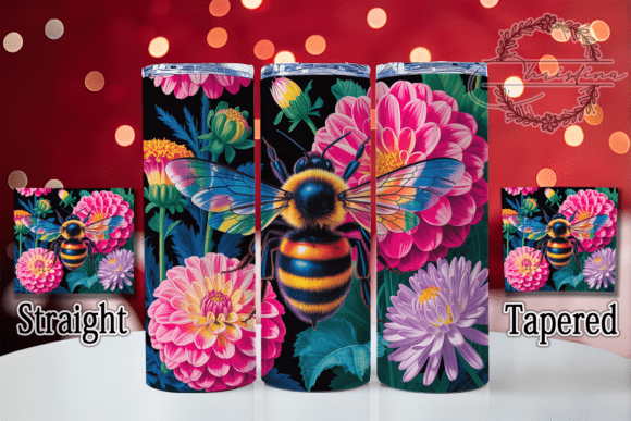 3D Rainbow Bee Tumbler: Vibrant Design for Creative Projects