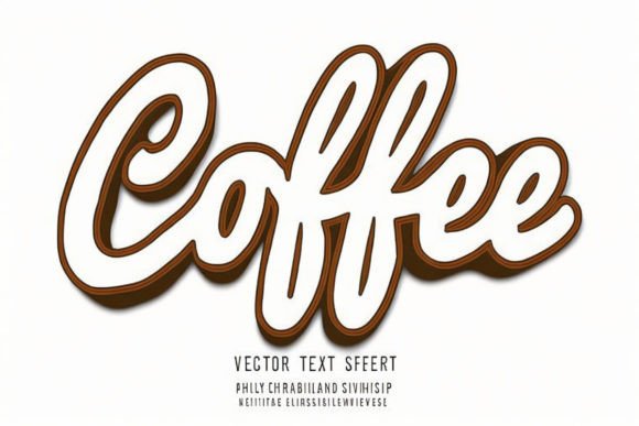 Coffee Style 3D Text Effect: A Modern Design Asset