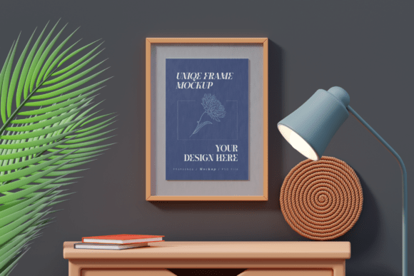 Frame Scene Gray 3D Mockup: Elevate Your Design Presentations