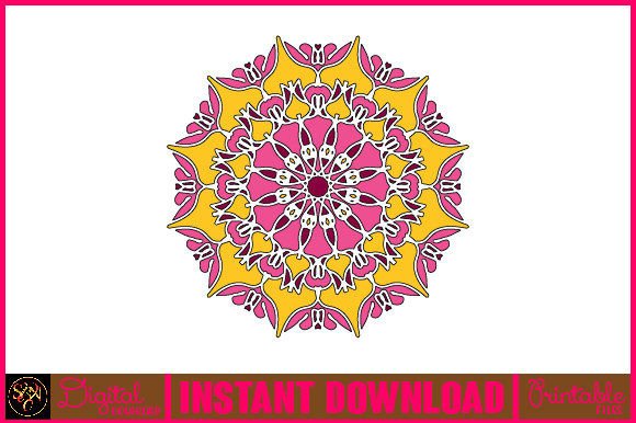 Mandala 3D Layered SVG Cut File-162: Creative Design Asset