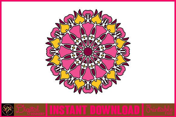 Mandala 3D Layered SVG Cut File-168