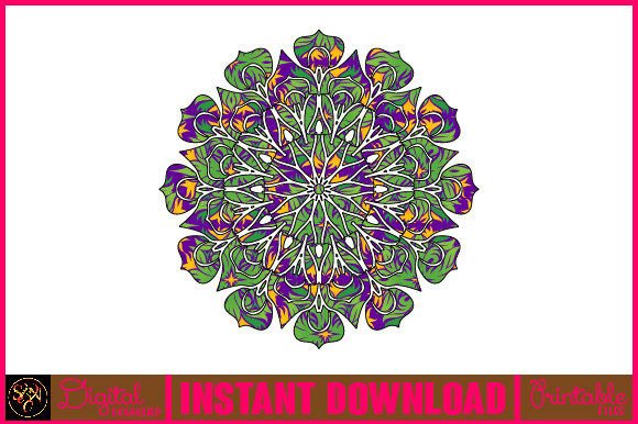 Mandala 3D Layered SVG Cut File-201: A Vibrant Design Asset