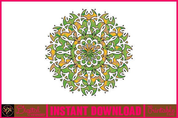 Mandala 3D Layered SVG Cut File-202: A Vibrant Design Asset