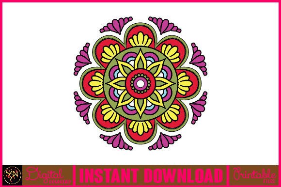 Mandala 3D Layered SVG Cut File-57: Vibrant Tribal Ornament Design