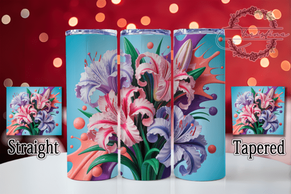 Vibrant 3D Floral Tumbler: Elevate Your Creative Projects